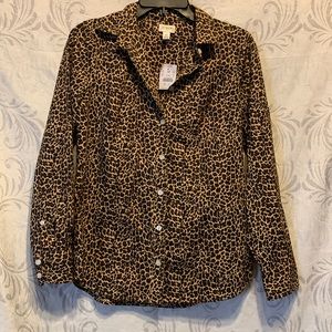 J. Crew Buttondown Animal Print Shirt